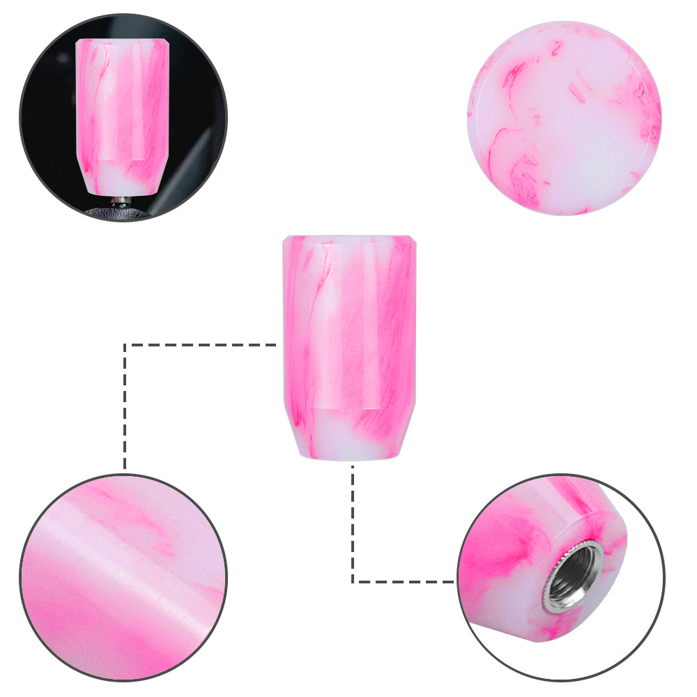 Brand New JDM Universal Pink 6CM Marble Style Stick Manual Gear Shift Knob Shifter M8 M10 M12