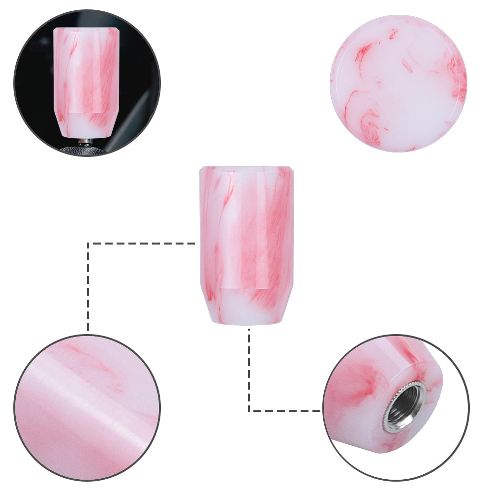 Brand New JDM Universal Red 6CM Marble Style Stick Manual Gear Shift Knob Shifter M8 M10 M12