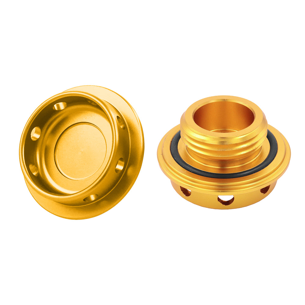 Brand New JDM Gold Aluminum Engine Oil Fuel Filler Cap Billet For Toyota