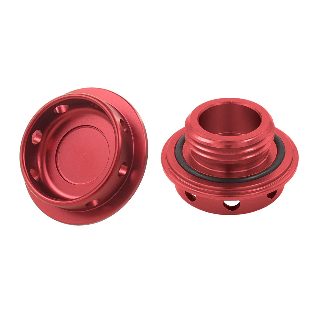 Brand New JDM Red Aluminum Engine Oil Fuel Filler Cap Billet For Honda / Acura