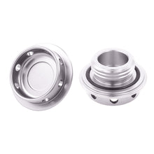 Load image into Gallery viewer, Brand New JDM Silver Aluminum Engine Oil Fuel Filler Cap Billet For Nissan