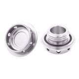 Brand New JDM Silver Aluminum Engine Oil Fuel Filler Cap Billet For Honda / Acura