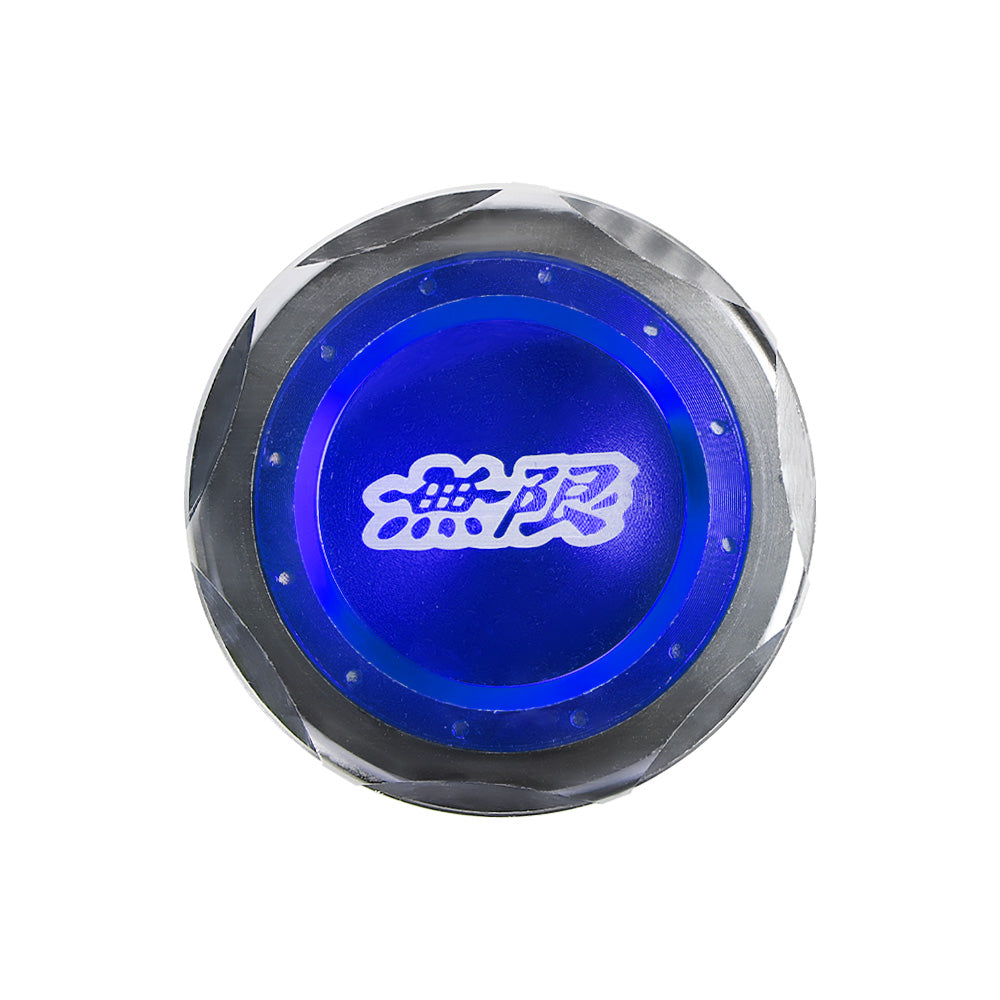 Brand New JDM Mugen Emblem Brushed Blue Engine Oil Filler Cap Badge For Honda / Acura