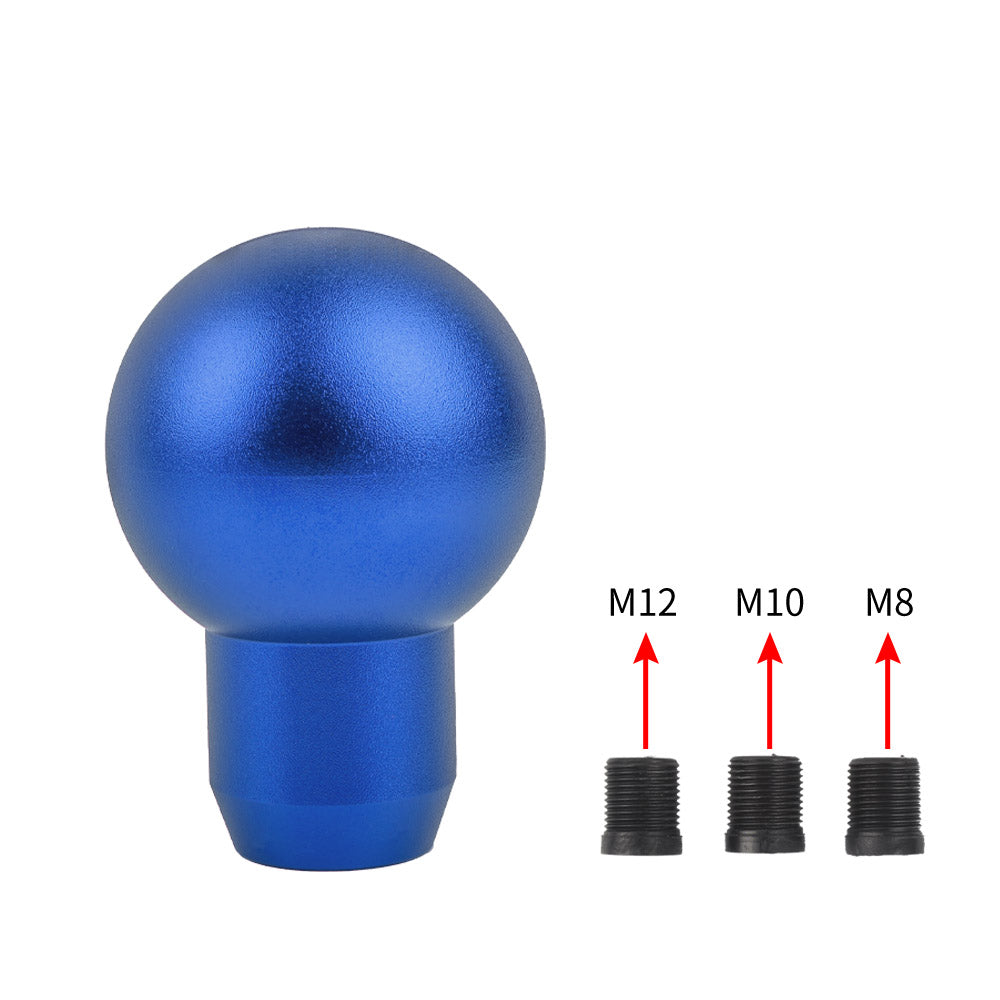 BRAND NEW UNIVERSAL MOMO Racing Universal Blue Aluminum Round Shift Knob Lever Knob M8 M10 M12