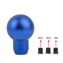 Load image into Gallery viewer, BRAND NEW UNIVERSAL MOMO Racing Universal Blue Aluminum Round Shift Knob Lever Knob M8 M10 M12