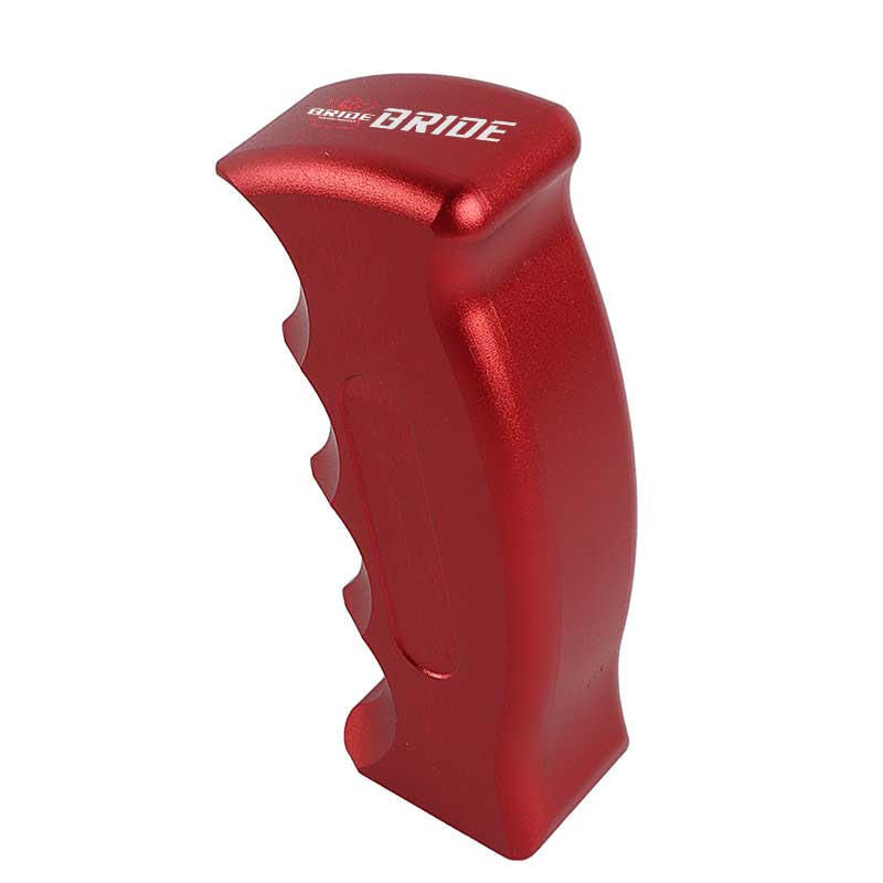 Brand New Bride Universal Red Aluminum Slotted Pistol Grip Handle Manual Gear Shift Knob Shifter M8 M10 M12