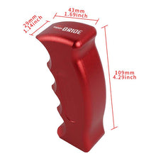 Load image into Gallery viewer, Brand New Bride Universal Red Aluminum Slotted Pistol Grip Handle Manual Gear Shift Knob Shifter M8 M10 M12