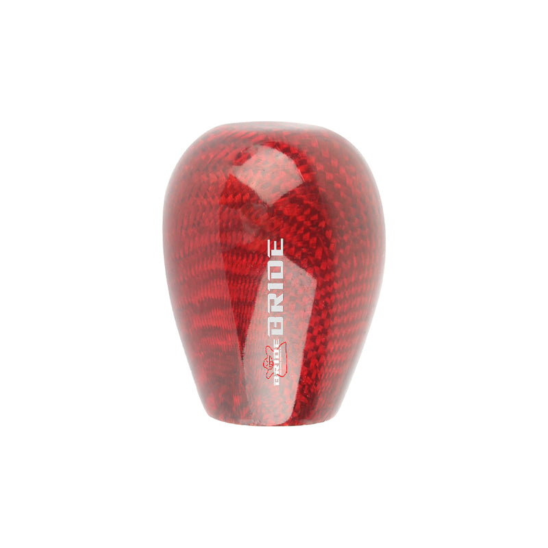 Brand New Universal Bride Red Real Carbon Fiber Manual Gear Stick Shift Knob Shifter M8 M10 M12