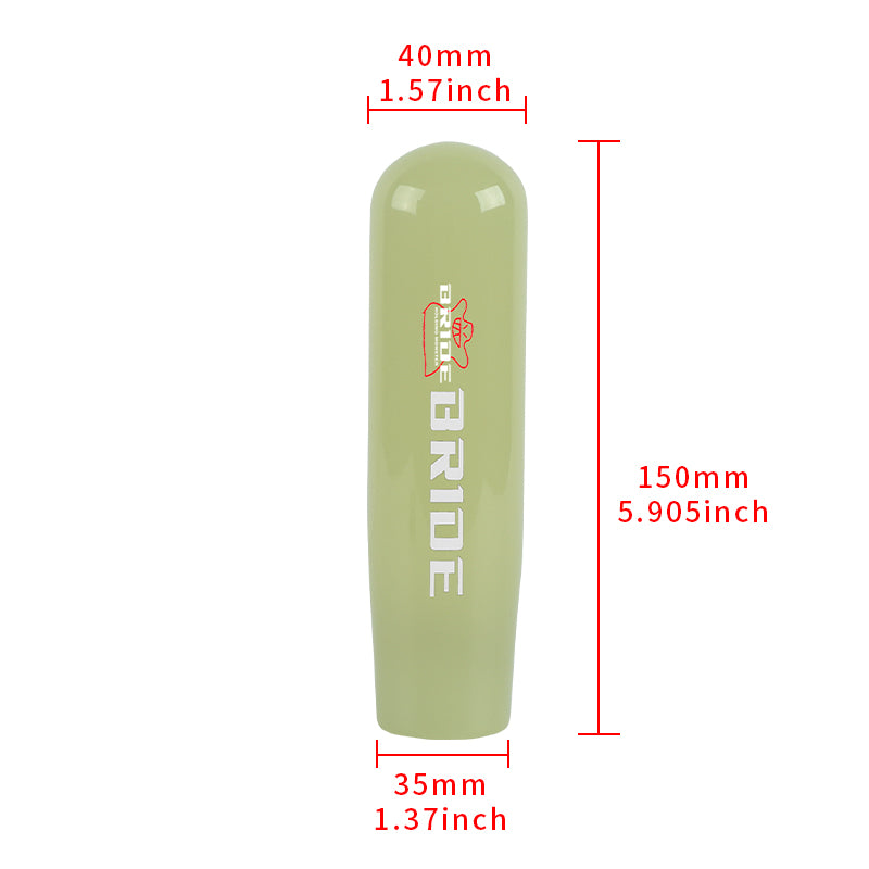 Brand New 15CM Bride Universal Glow In the Dark Green Manual Long Stick Shift Knob M8 M10 M12 Adapter