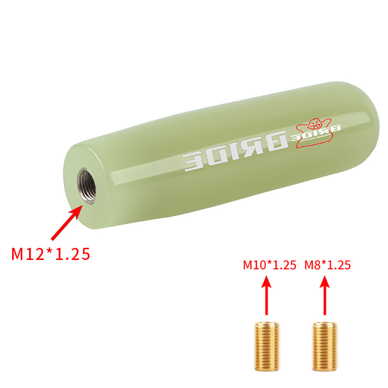 Brand New 15CM Bride Universal Glow In the Dark Green Manual Long Stick Shift Knob M8 M10 M12 Adapter