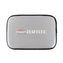 Load image into Gallery viewer, BRAND NEW UNIVERSAL BRIDE CARBON FIBER SILVER Car Center Console Armrest Cushion Mat Pad Cover