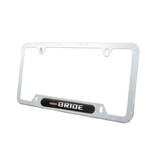 Load image into Gallery viewer, Brand New Universal 1PCS BRIDE Silver Metal License Plate Frame