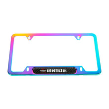 Load image into Gallery viewer, Brand New Universal 1PCS BRIDE Neo Chrome Metal License Plate Frame