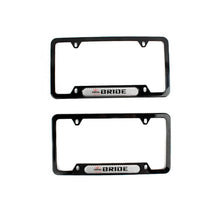 Load image into Gallery viewer, Brand New Universal 2PCS Bride Glossy Black Metal License Plate Frame