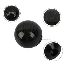 Load image into Gallery viewer, Brand New Universal Bride Car Gear Shift Knob Round Ball Shape Black Real Carbon Fiber M8 M10 M12