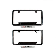 Load image into Gallery viewer, Brand New Universal 2PCS Bride Glossy Black Metal License Plate Frame