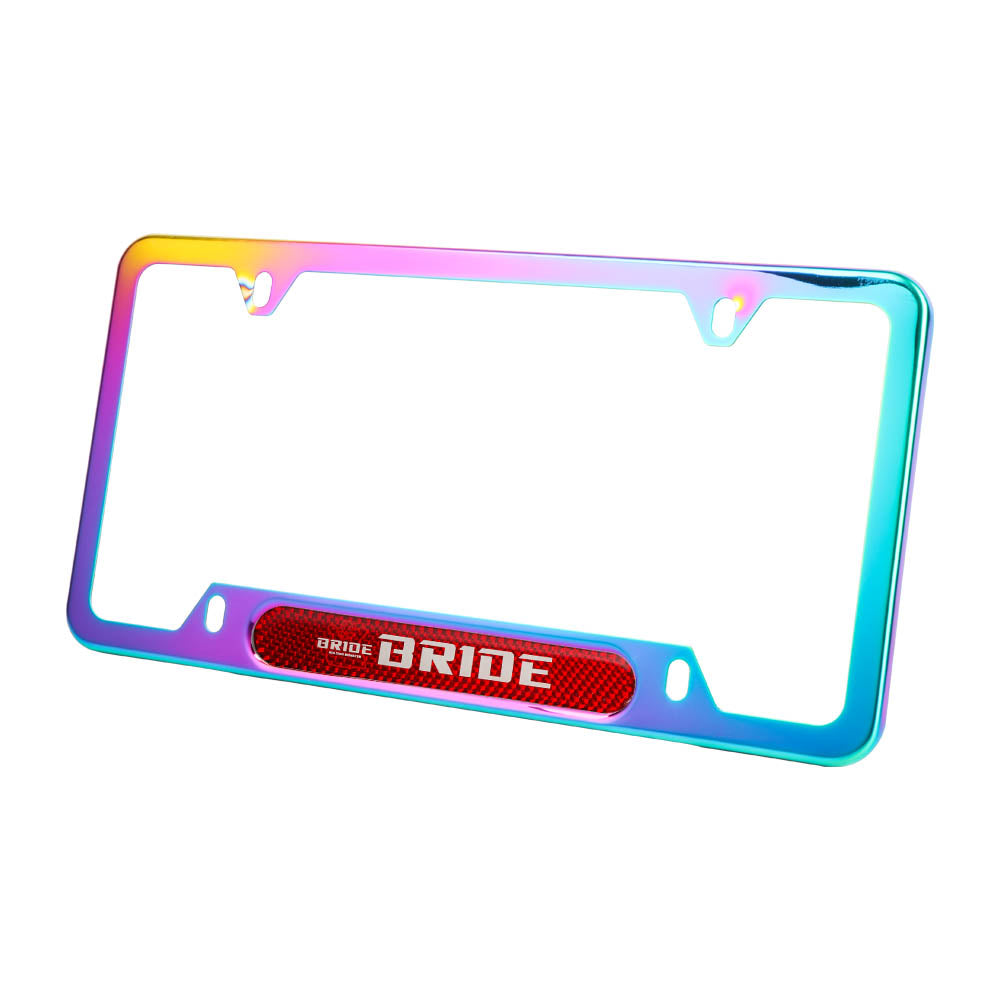 Brand New Universal 1PCS Bride Neo Chrome Metal License Plate Frame