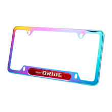 Load image into Gallery viewer, Brand New Universal 1PCS Bride Neo Chrome Metal License Plate Frame