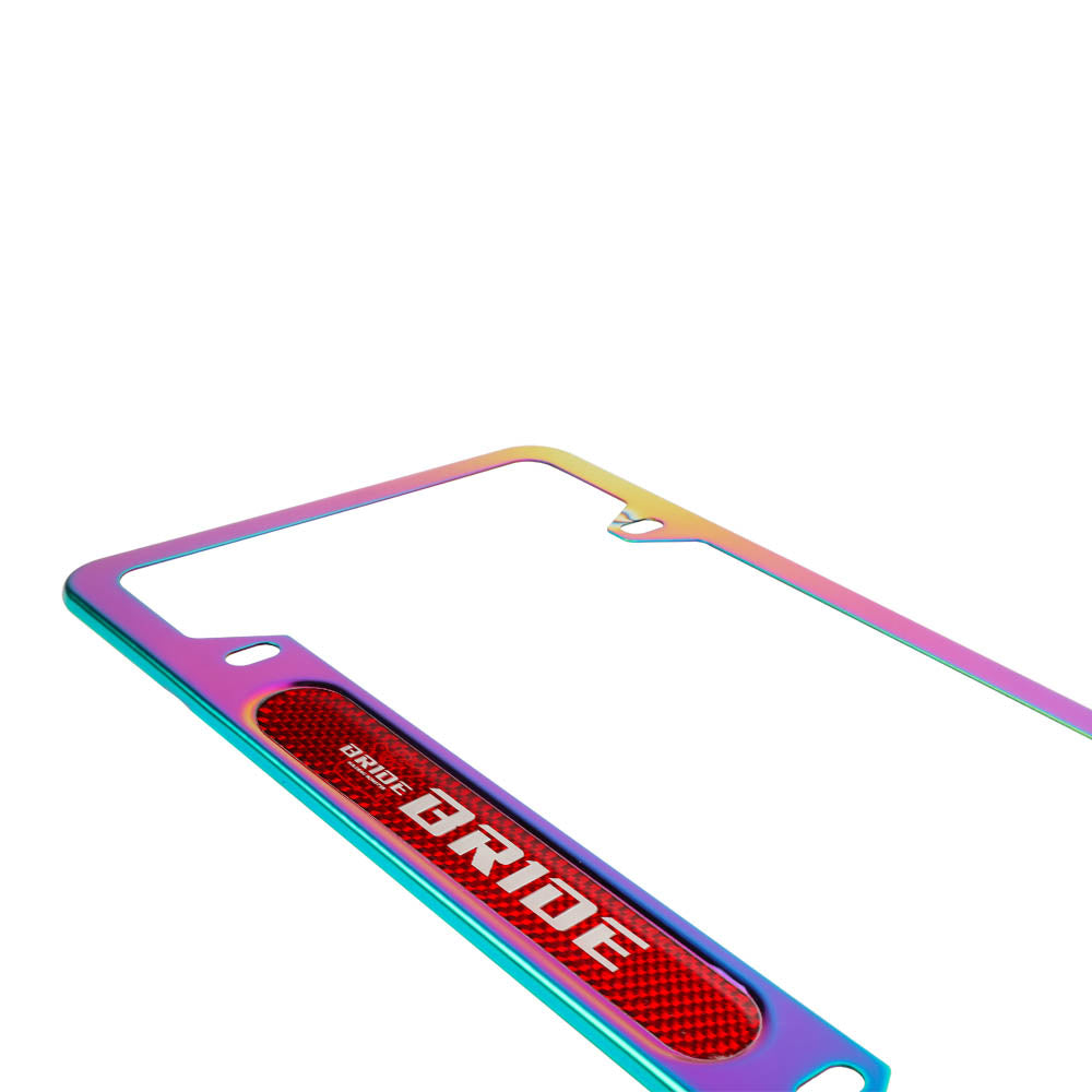 Brand New Universal 1PCS Bride Neo Chrome Metal License Plate Frame