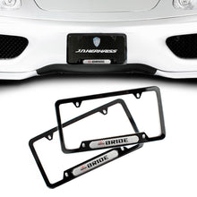 Load image into Gallery viewer, Brand New Universal 2PCS Bride Glossy Black Metal License Plate Frame