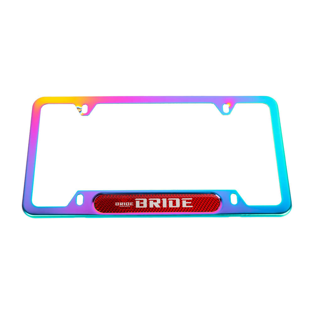 Brand New Universal 1PCS Bride Neo Chrome Metal License Plate Frame