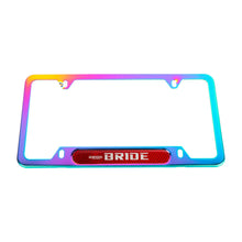 Load image into Gallery viewer, Brand New Universal 1PCS Bride Neo Chrome Metal License Plate Frame