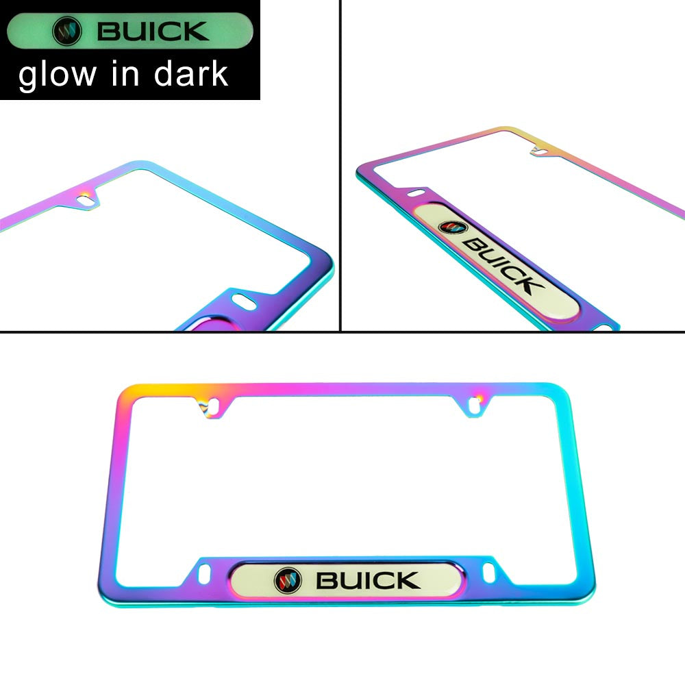 Brand New Universal 1PCS BUICK Neo Chrome Metal License Plate Frame