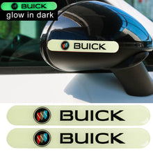 Load image into Gallery viewer, Brand New 2PCS BUICK Glows in Dark Green Car Trunk Side Fenders Door Badge Scratch Guard Sticker