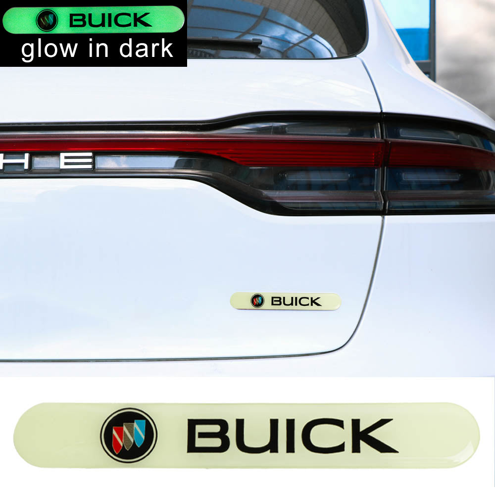 Brand New 1PCS BUICK Glows in Dark Green Car Trunk Side Fenders Door Badge Scratch Guard Sticker