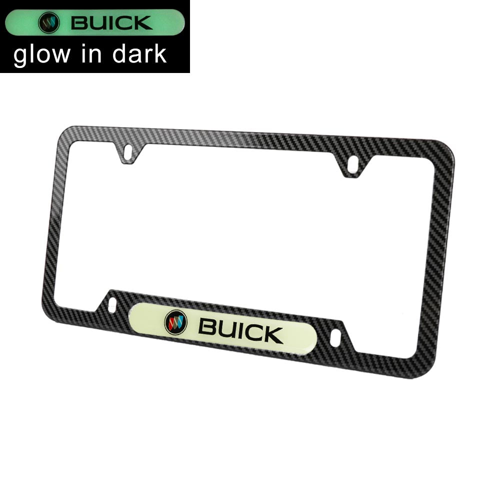 Brand New Universal 1PCS BUICK Carbon Fiber Style Metal License Plate Frame