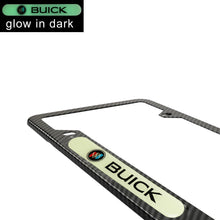 Load image into Gallery viewer, Brand New Universal 1PCS BUICK Carbon Fiber Style Metal License Plate Frame