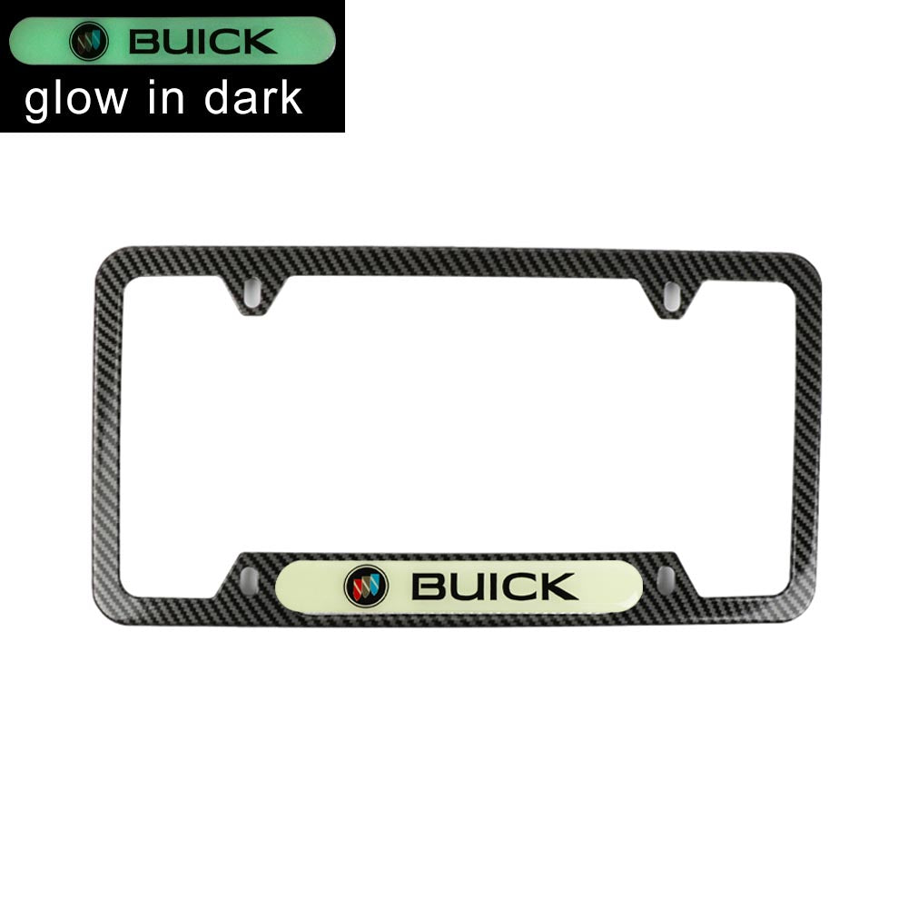 Brand New Universal 1PCS BUICK Carbon Fiber Style Metal License Plate Frame