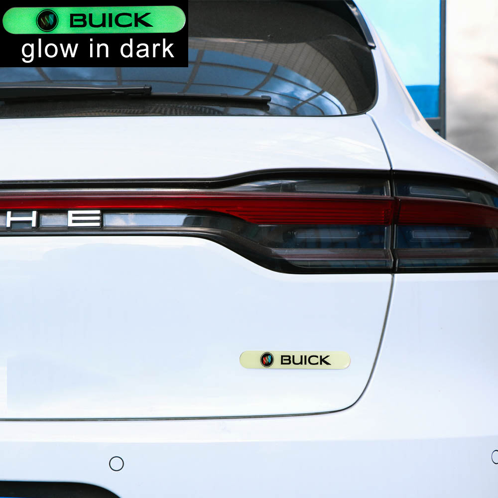 Brand New 4PCS BUICK Glows in Dark Green Car Trunk Side Fenders Door Badge Scratch Guard Sticker