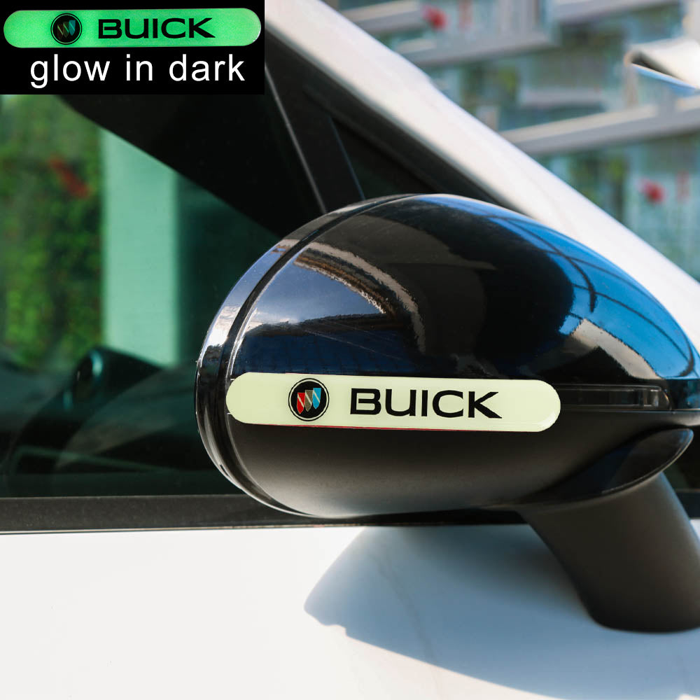 Brand New 2PCS BUICK Glows in Dark Green Car Trunk Side Fenders Door Badge Scratch Guard Sticker