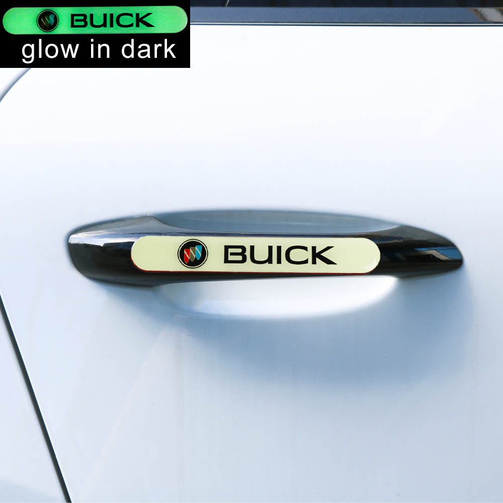 Brand New 4PCS BUICK Glows in Dark Green Car Trunk Side Fenders Door Badge Scratch Guard Sticker