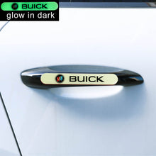 Load image into Gallery viewer, Brand New 4PCS BUICK Glows in Dark Green Car Trunk Side Fenders Door Badge Scratch Guard Sticker