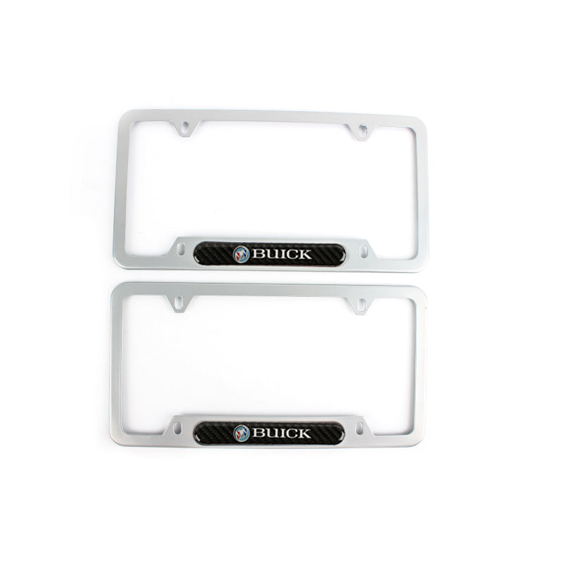 Brand New Universal 1PCS BUICK Silver Metal License Plate Frame