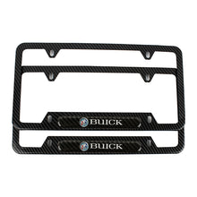 Load image into Gallery viewer, Brand New Universal 1PCS BUICK Carbon Fiber Look Metal License Plate Frame