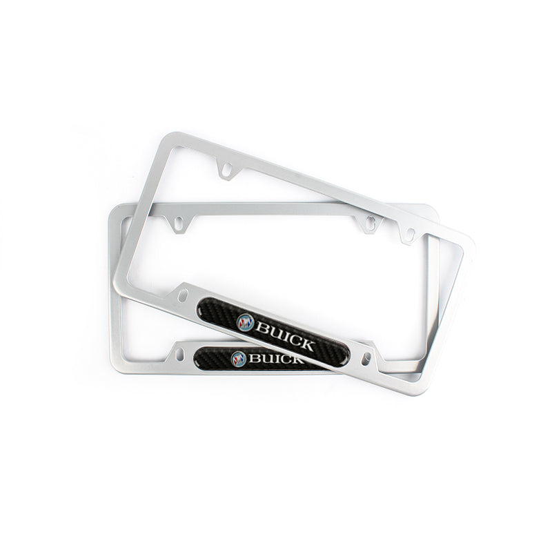 Brand New Universal 1PCS BUICK Silver Metal License Plate Frame