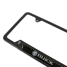 Load image into Gallery viewer, Brand New Universal 1PCS BUICK Carbon Fiber Look Metal License Plate Frame