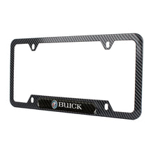 Load image into Gallery viewer, Brand New Universal 1PCS BUICK Carbon Fiber Look Metal License Plate Frame