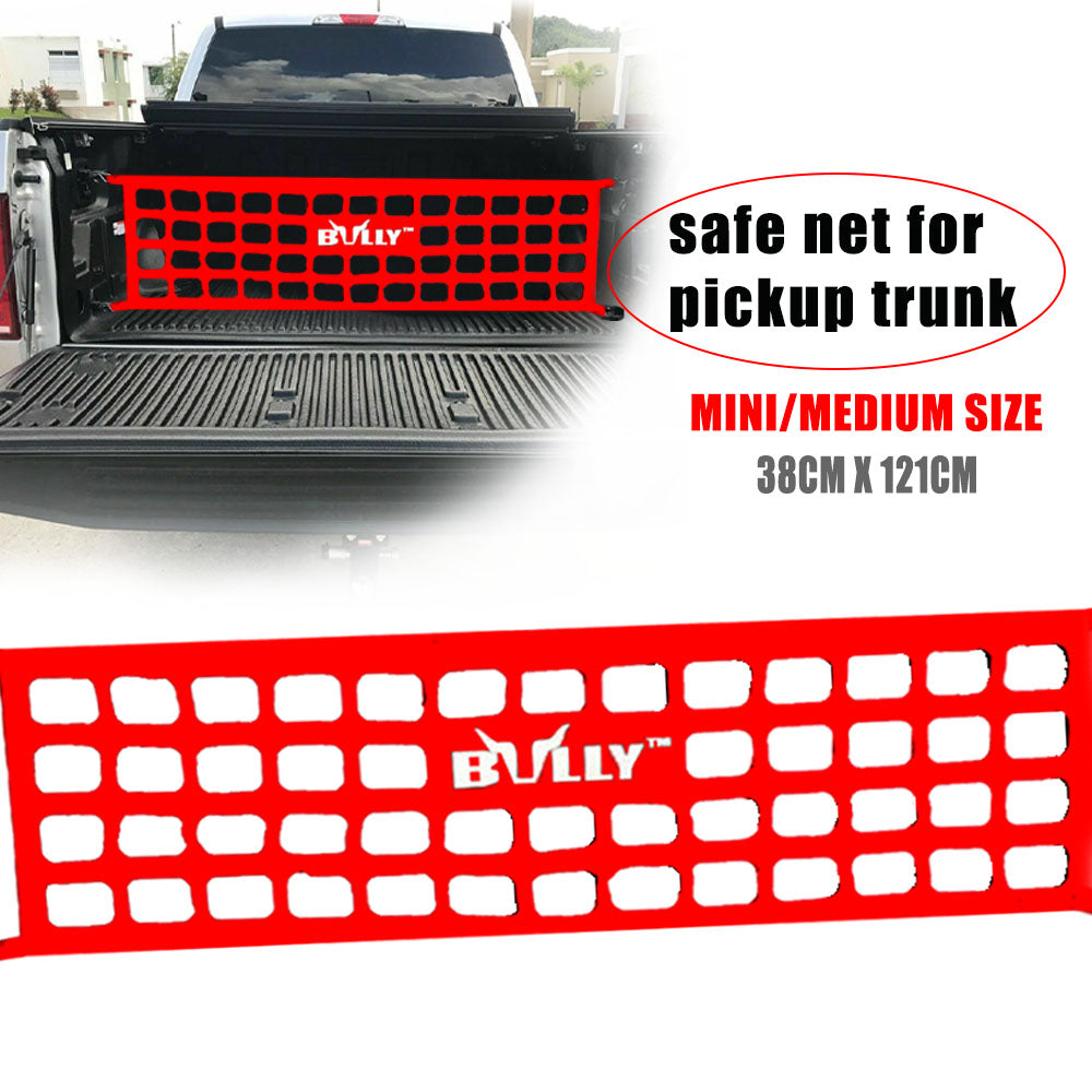 BRAND NEW BULLY RED UNIVERSAL COMPACT MID SIZE Pickup Truck Tailgate Net 48" X 15"