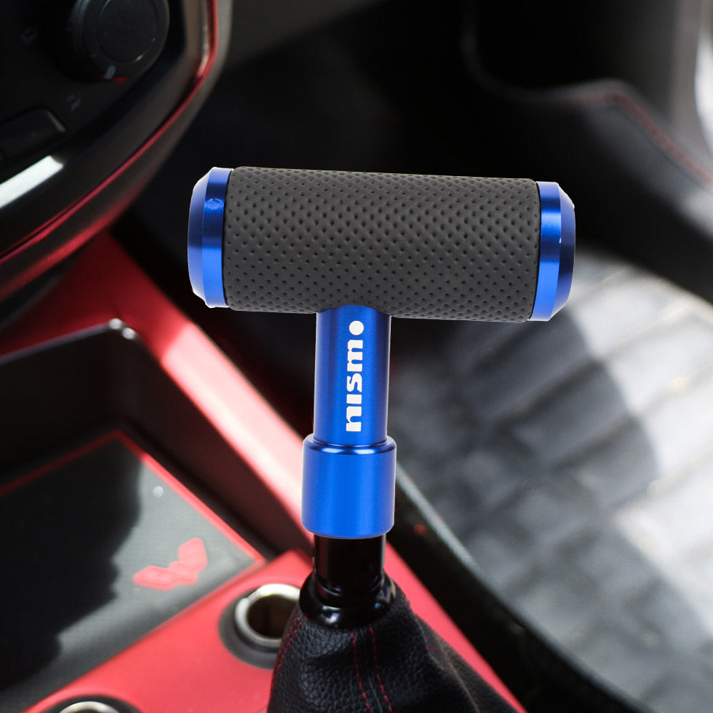 BRAND NEW NISMO BLUE Leather Car Shift Knob Aircraft Joystick Transmission Racing Gear M8 M10 M12