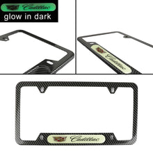 Load image into Gallery viewer, Brand New Universal 1PCS Cadillac Carbon Fiber Style Metal License Plate Frame