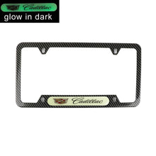 Load image into Gallery viewer, Brand New Universal 1PCS Cadillac Carbon Fiber Style Metal License Plate Frame