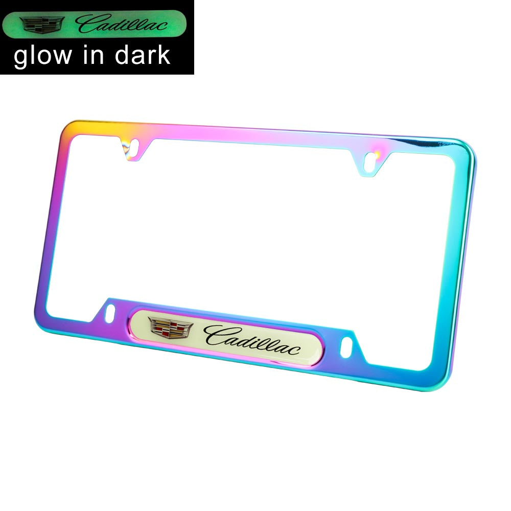 Brand New Universal 1PCS Cadillac Neo Chrome Metal License Plate Frame