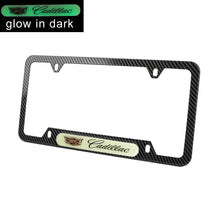 Load image into Gallery viewer, Brand New Universal 1PCS Cadillac Carbon Fiber Style Metal License Plate Frame