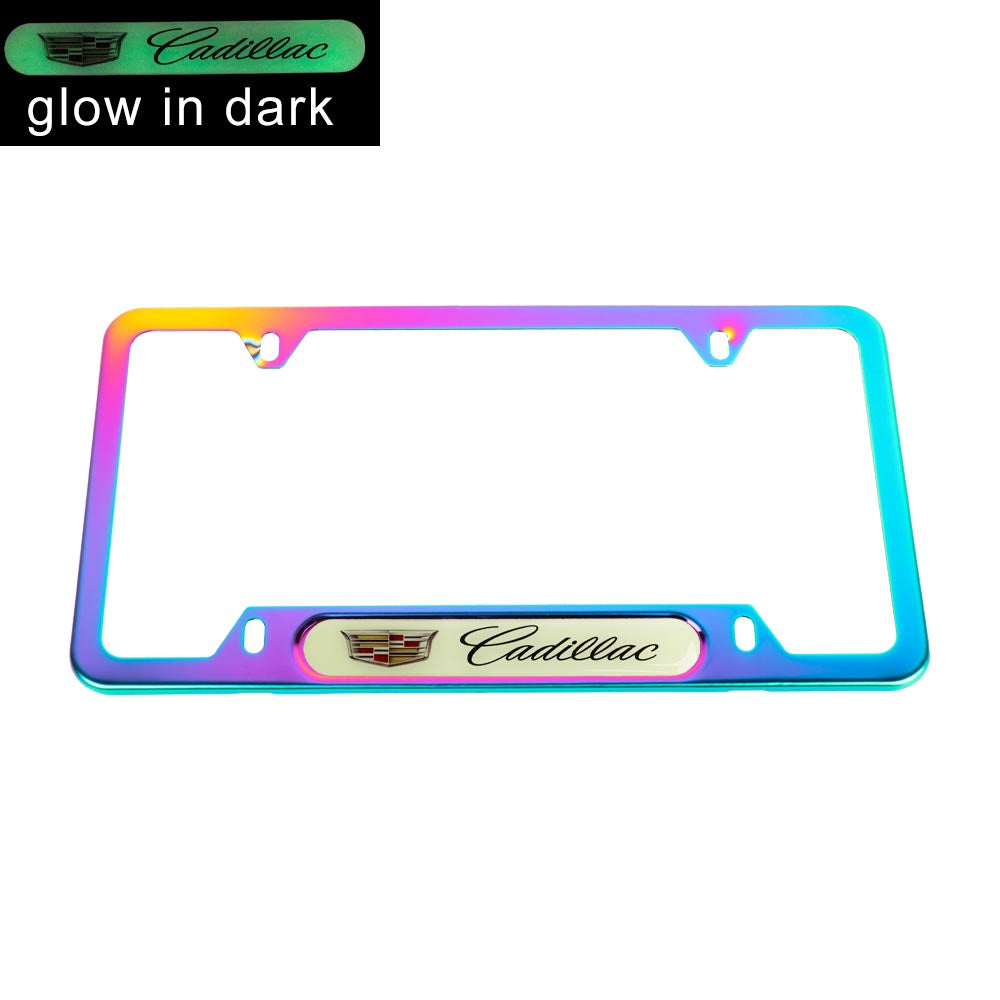 Brand New Universal 1PCS Cadillac Neo Chrome Metal License Plate Frame