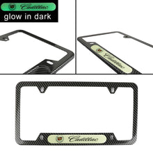 Load image into Gallery viewer, Brand New Universal 1PCS Cadillac Carbon Fiber Style Metal License Plate Frame