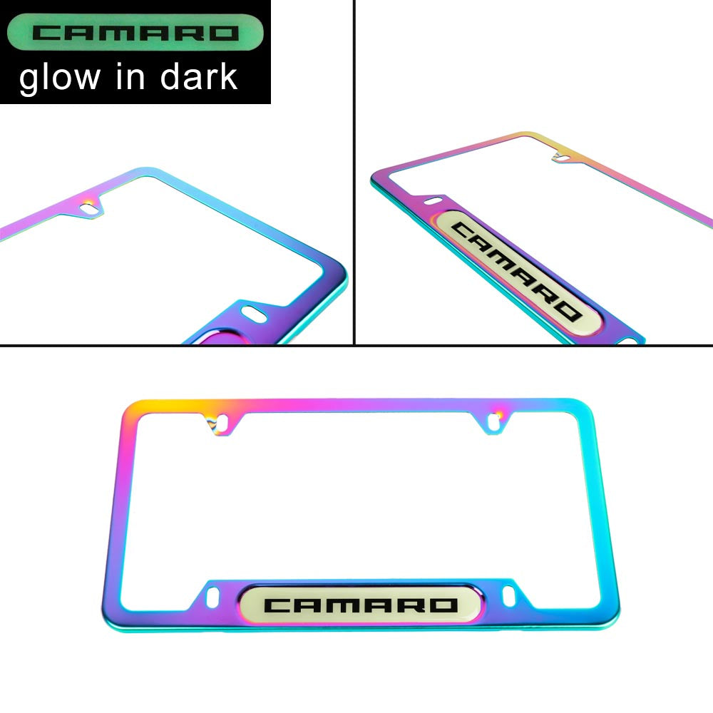 Brand New Universal 1PCS Camaro Neo Chrome Metal License Plate Frame